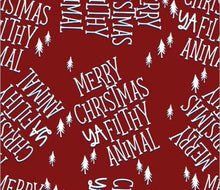 Load image into Gallery viewer, Merry Christmas You Filthy Animal Bandana